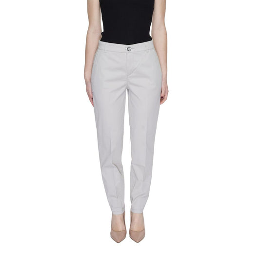 Street One Women's Cigarette Stretch Cotton Jeans - Beige