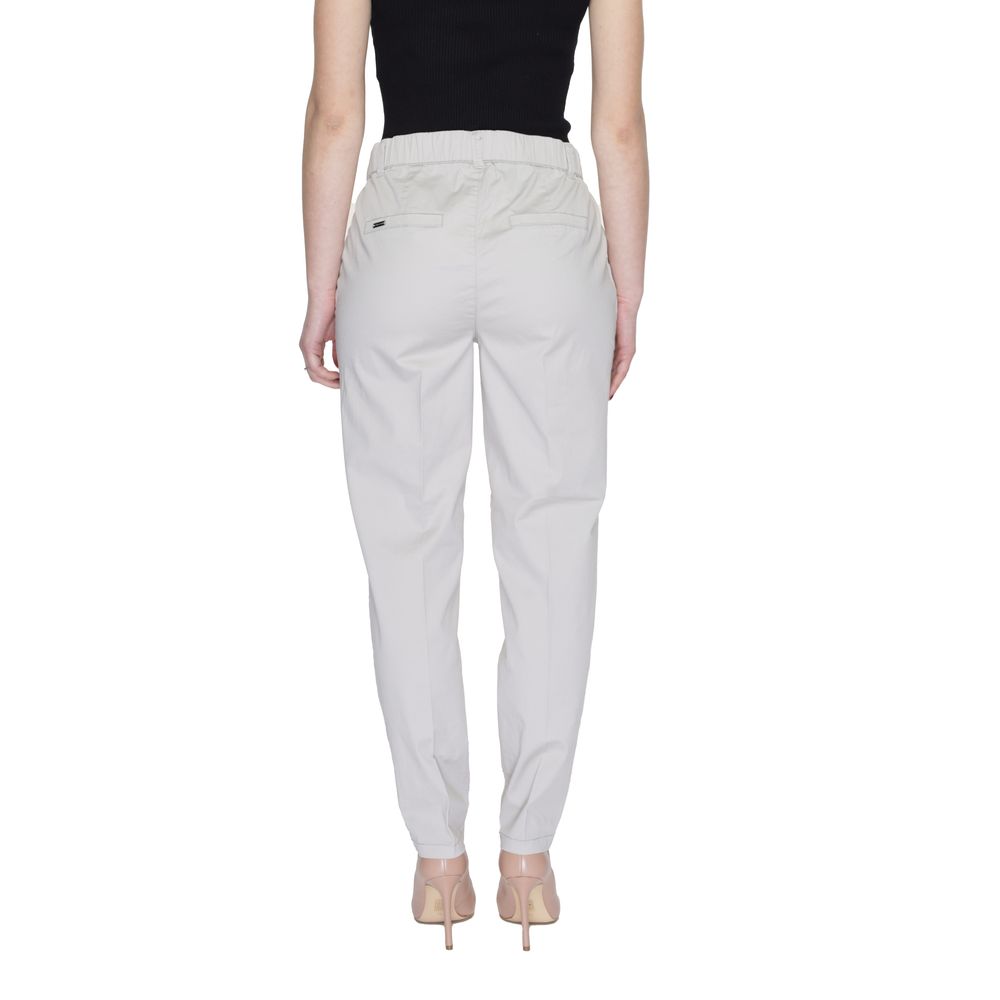 Street One Women's Cigarette Stretch Cotton Jeans - Beige