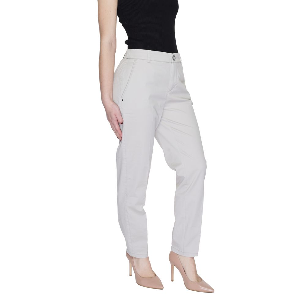 Street One Women's Cigarette Stretch Cotton Jeans - Beige