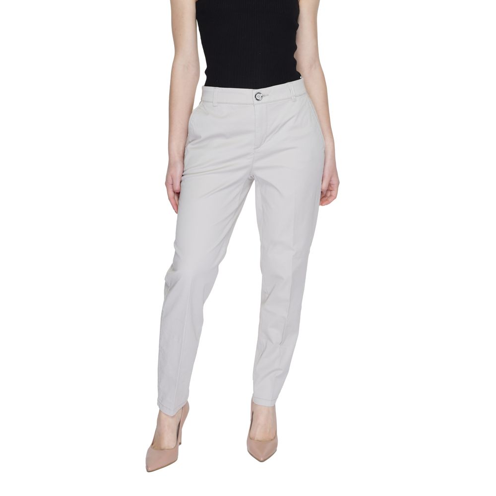 Street One Women's Cigarette Stretch Cotton Jeans - Beige