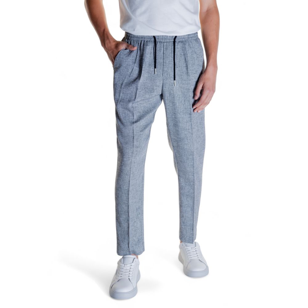 Antony Morato Men's Straight-Leg Linen & Viscose Jeans - Black