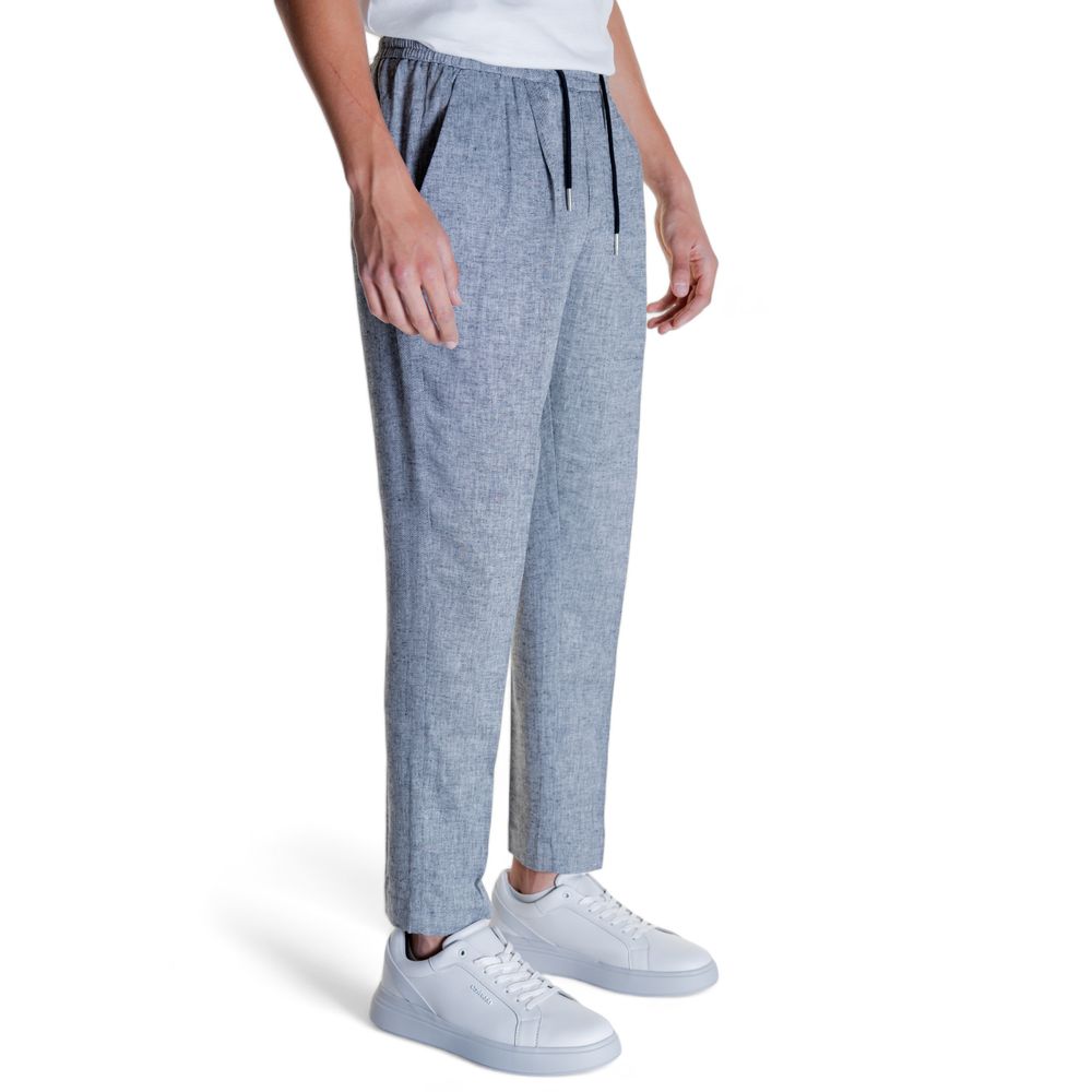 Antony Morato Men's Straight-Leg Linen & Viscose Jeans - Black