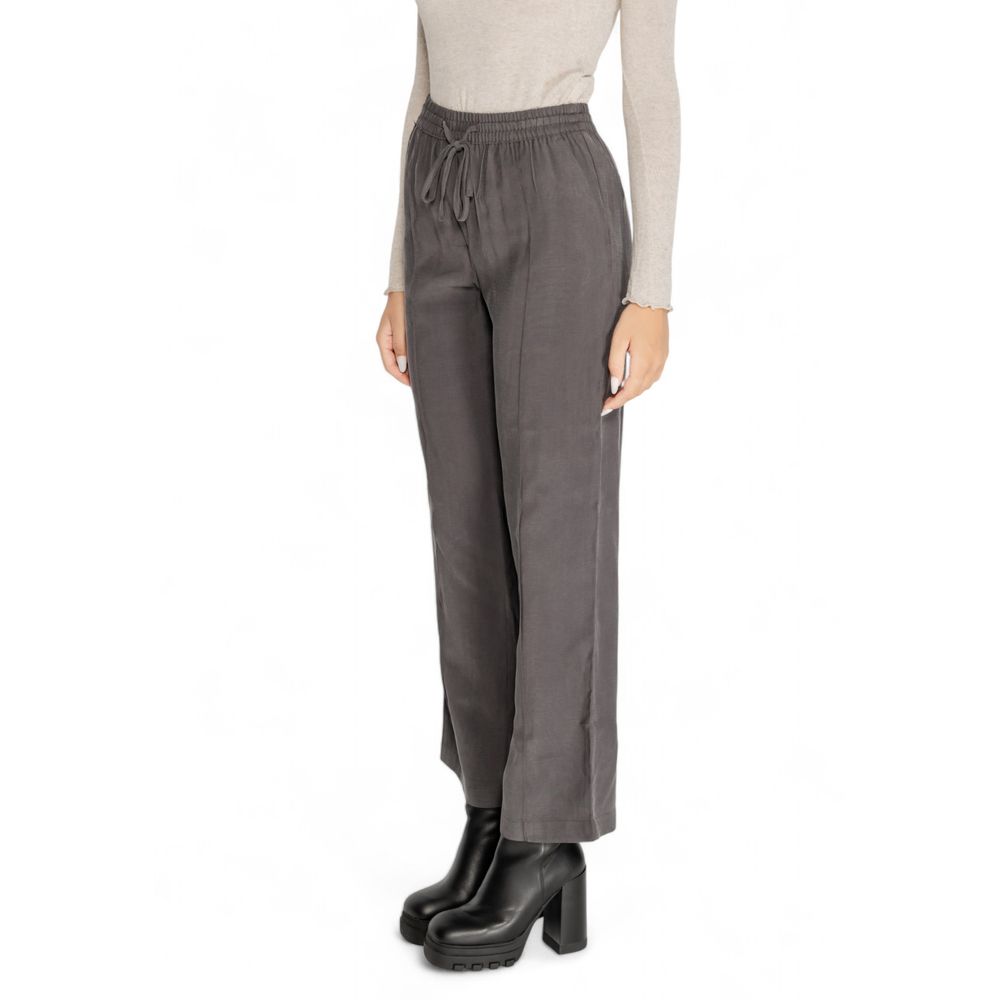 Pants by Jacqueline De Yong for women in polyester & viscose gray features a stylish silhouette with a stylish , long, and .