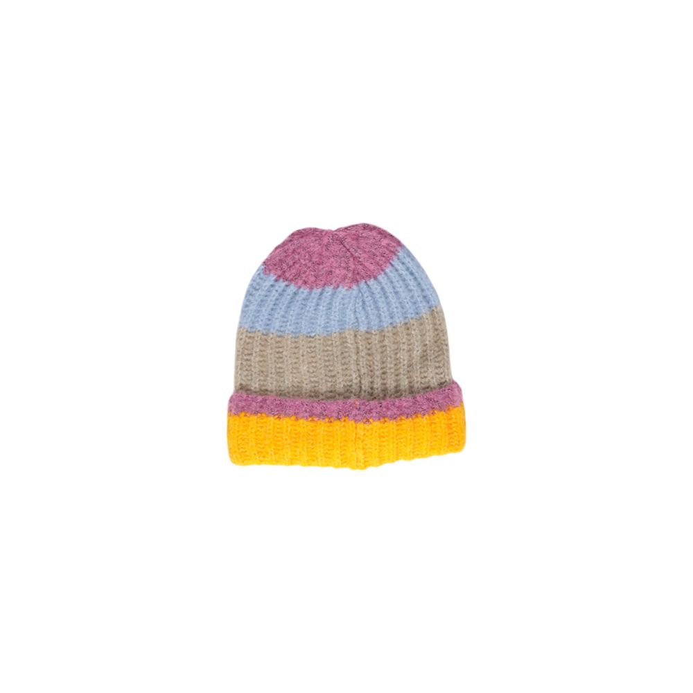 Hooded Hat by Pieces for women in stretch polyester yellow showcases a delicate silhouette, artfully capturing the essence of the delicate Stretch Polyester Hooded Hat design for a sophisticated look.