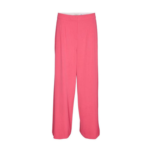 Pants by Vero Moda for women in stretch polyester pink features a utilitarian wide with a utilitarian long and to create a sophisticated, premium look.