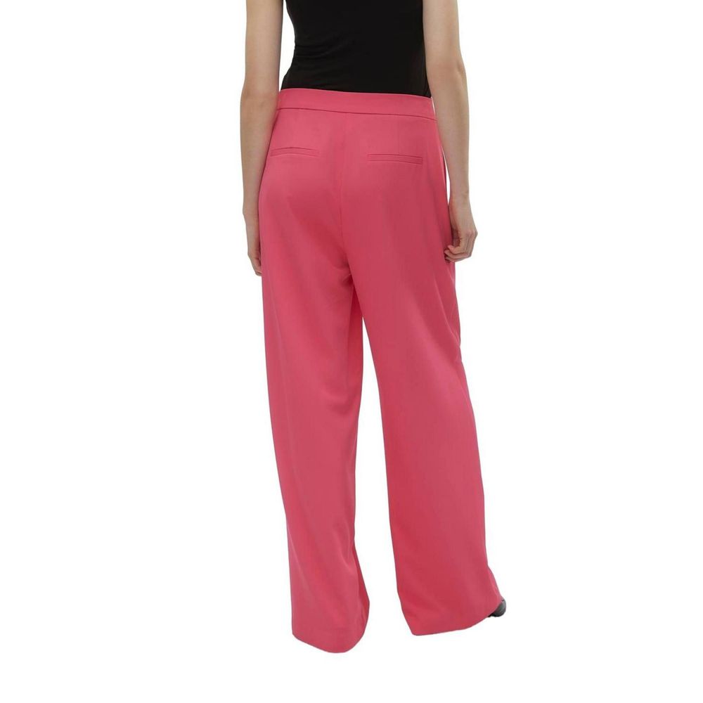 Pants by Vero Moda for women in stretch polyester pink features a utilitarian wide with a utilitarian long and to create a sophisticated, premium look.