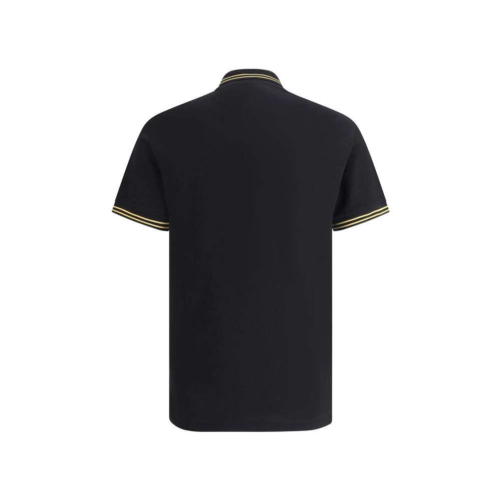 Polo Shirt by Versace for men in cotton black features a eye catching silhouette, showcasing a refined and for a eye catching finish.