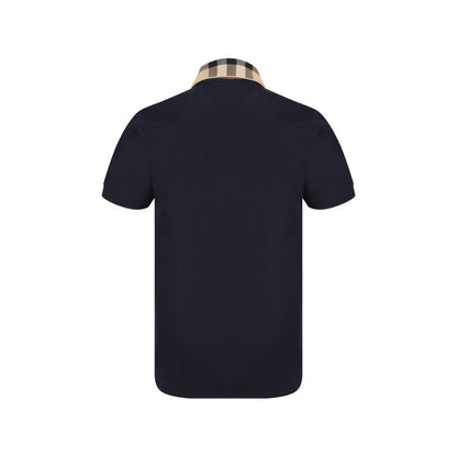 Polo Shirt by Burberry for men in cotton blue & patterned presents a sleek silhouette, featuring a refined and for a sleek finish.