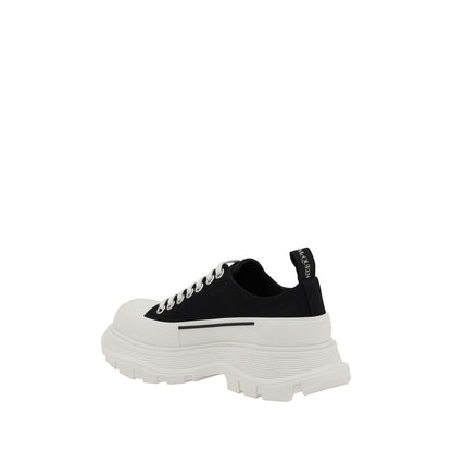 Sneakers by Alexander McQueen for women in cotton & rubber black features an versatile design from the Women's Chunky Cotton & Rubber Sneakers collection, highlighting a versatile chunky style for a premium, high-fashion look.