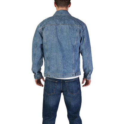 Jacket by Hugo Boss for men in cotton light-blue showcases a enveloping silhouette, artfully detailed with a enveloping and premium for a truly enveloping finish.