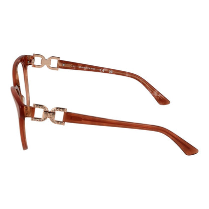 Eyeglasses Frames by Marciano by Guess for women in and brown showcases an refined full-frame frame design featuring a sophisticated brown coloured frame for an refined and refined aesthetic.