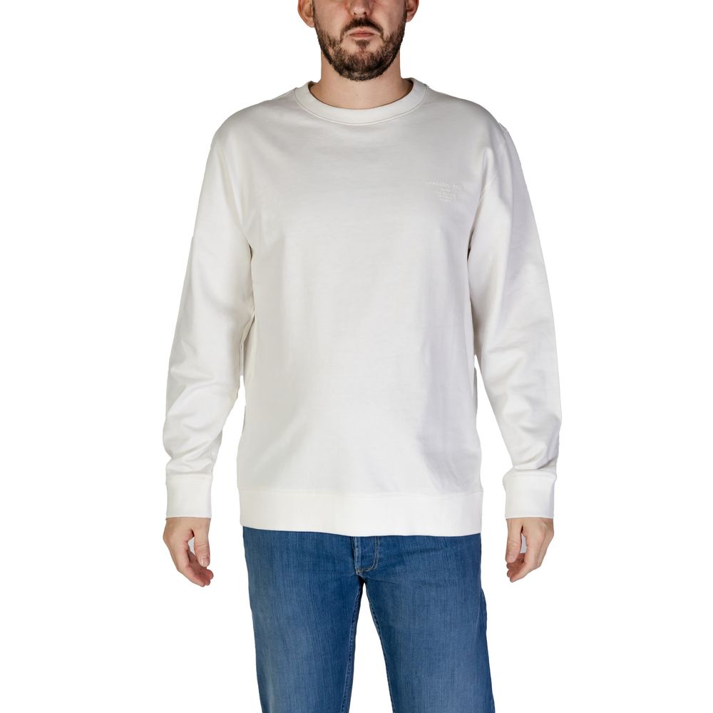 Sweater by Hamaki-Ho for men in cotton white showcases a downtown chic silhouette, artfully finished with a downtown chic and for a sophisticated, high-end look.
