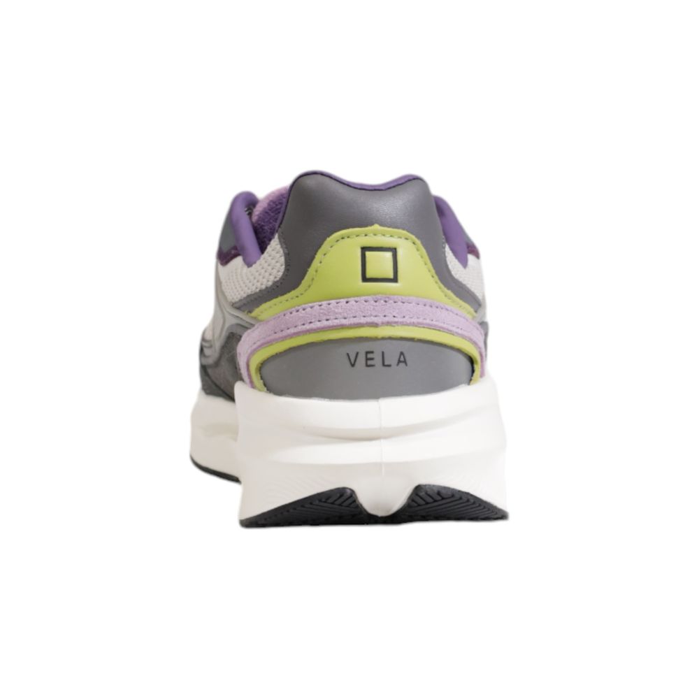 Sneakers by D.A.T.E for women in fabric gray features an sumptuous silhouette, showcasing the premium Women's Fashion Fabric Sneakers in a sumptuous fashion style that offers a sumptuous finish for refined style.