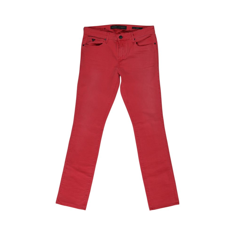 Pants by Guess for men in stretch cotton red features a utilitarian skinny with a utilitarian long and to create a sophisticated, premium look.