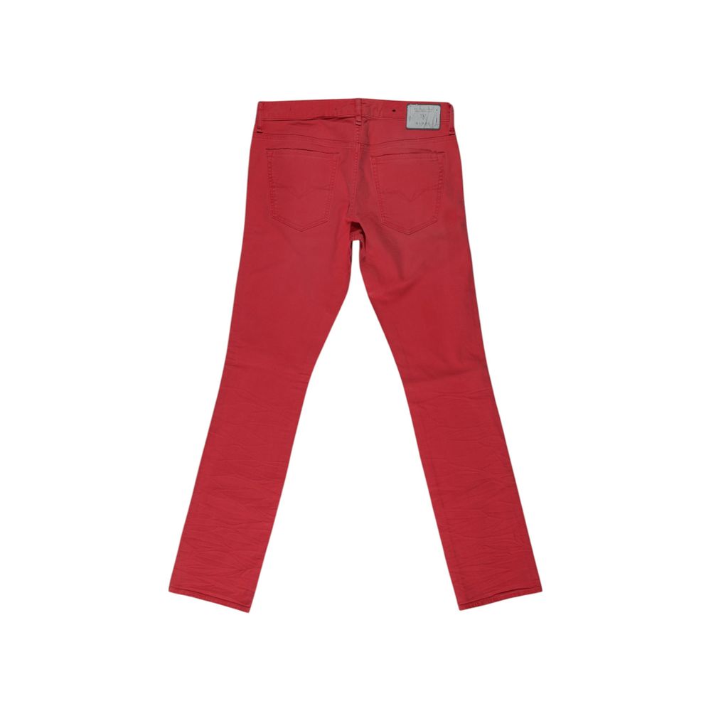 Pants by Guess for men in stretch cotton red features a enduring silhouette, showcasing a enduring skinny and long with a for a premium, tailored aesthetic.