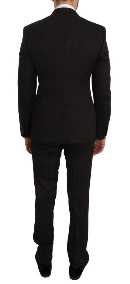 Dolce & Gabbana Men's Brown Wool Crystal Bee Slim Fit MARTINI