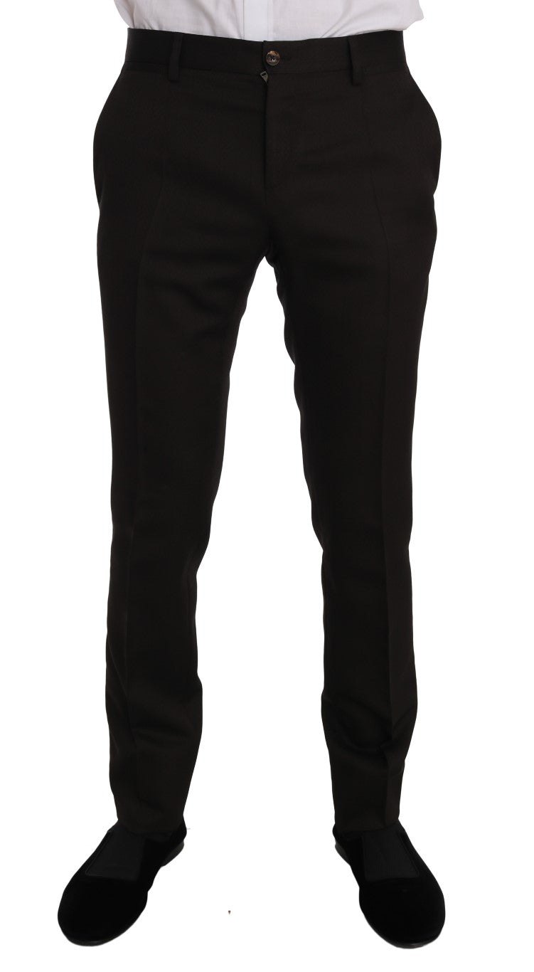 Dolce & Gabbana Men's Brown Wool Crystal Bee Slim Fit MARTINI