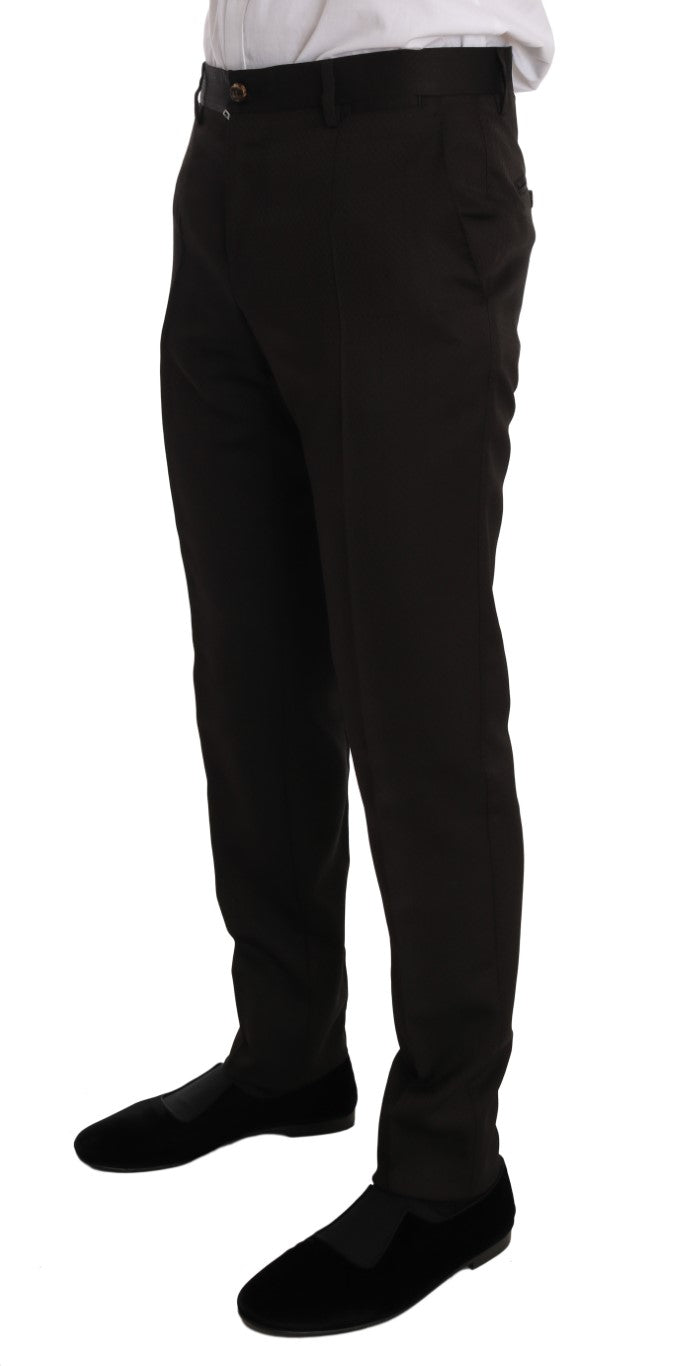 Dolce & Gabbana Men's Brown Wool Crystal Bee Slim Fit MARTINI