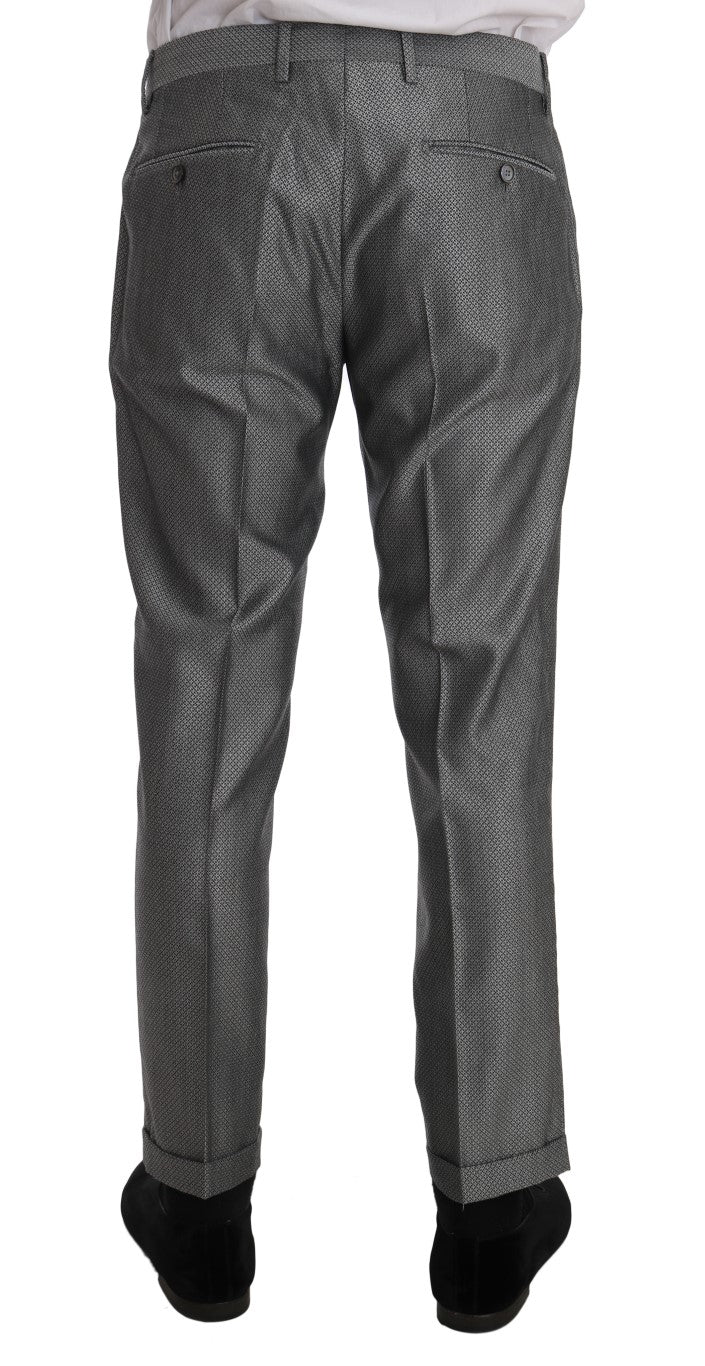 Dolce & Gabbana Men's Black Stretch Crystal Bee Slim Fit Suit