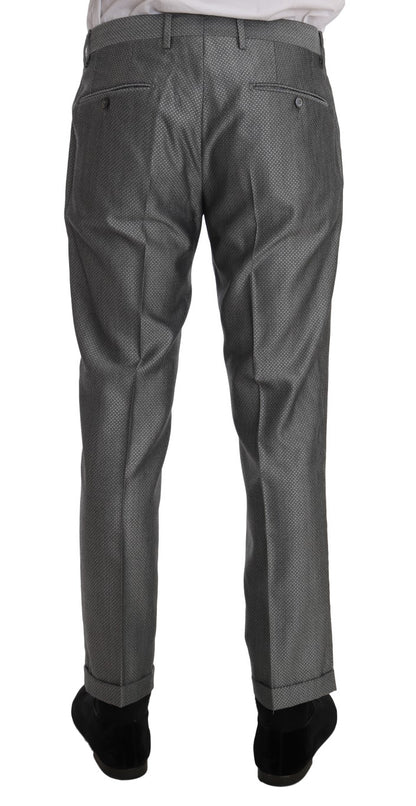 Dolce & Gabbana Men's Black Stretch Crystal Bee Slim Fit Suit
