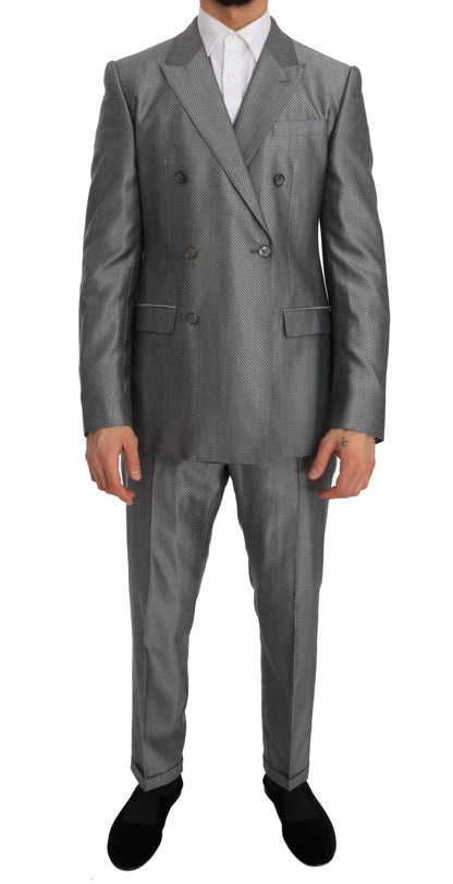 Dolce & Gabbana Men's Black Stretch Crystal Bee Slim Fit Suit
