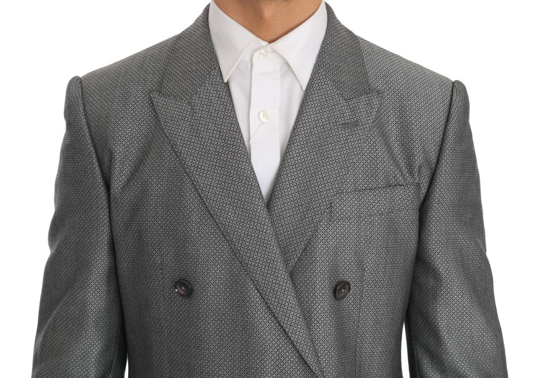 Dolce & Gabbana Men's Black Stretch Crystal Bee Slim Fit Suit