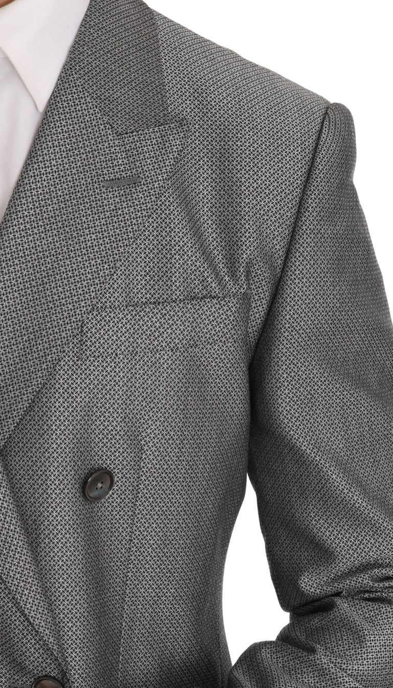Dolce & Gabbana Men's Black Stretch Crystal Bee Slim Fit Suit
