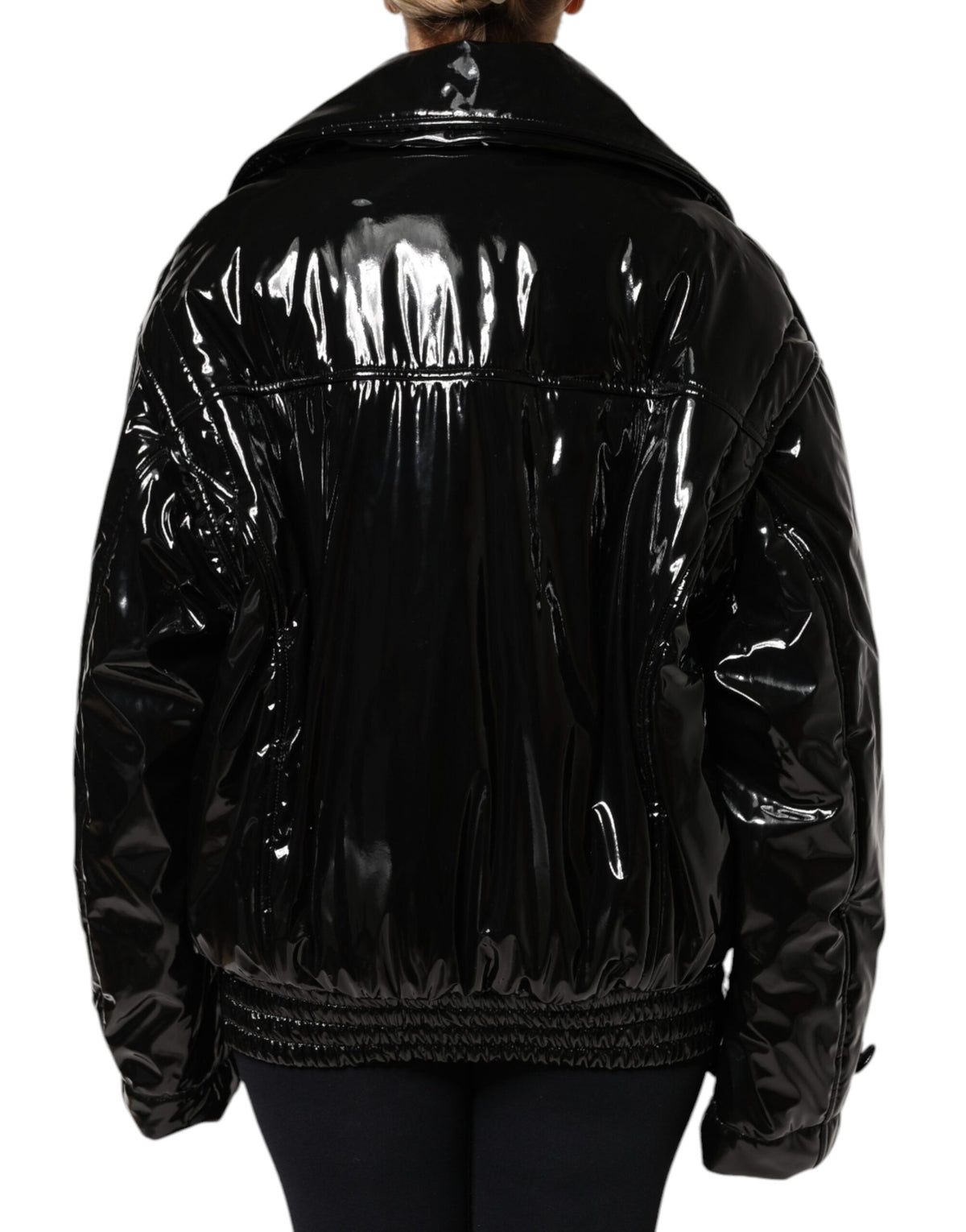 Dolce & Gabbana Women's Blouson Polyester & Polyurethane Jacket - Black