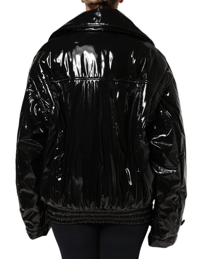 Dolce & Gabbana Women's Blouson Polyester & Polyurethane Jacket - Black