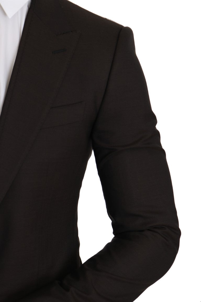 Dolce & Gabbana Men's Brown Wool SICILIA Jacket Coat Blazer