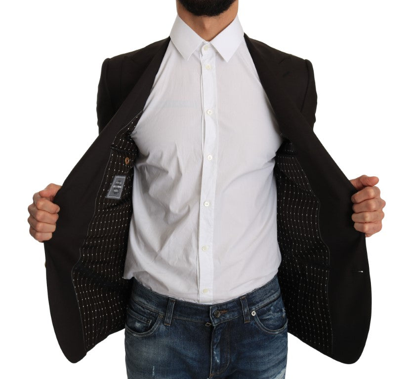 Dolce & Gabbana Men's Brown Wool SICILIA Jacket Coat Blazer