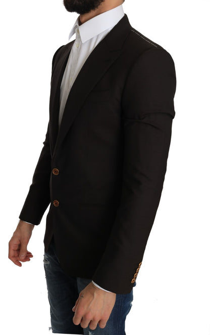 Dolce & Gabbana Men's Brown Wool SICILIA Jacket Coat Blazer