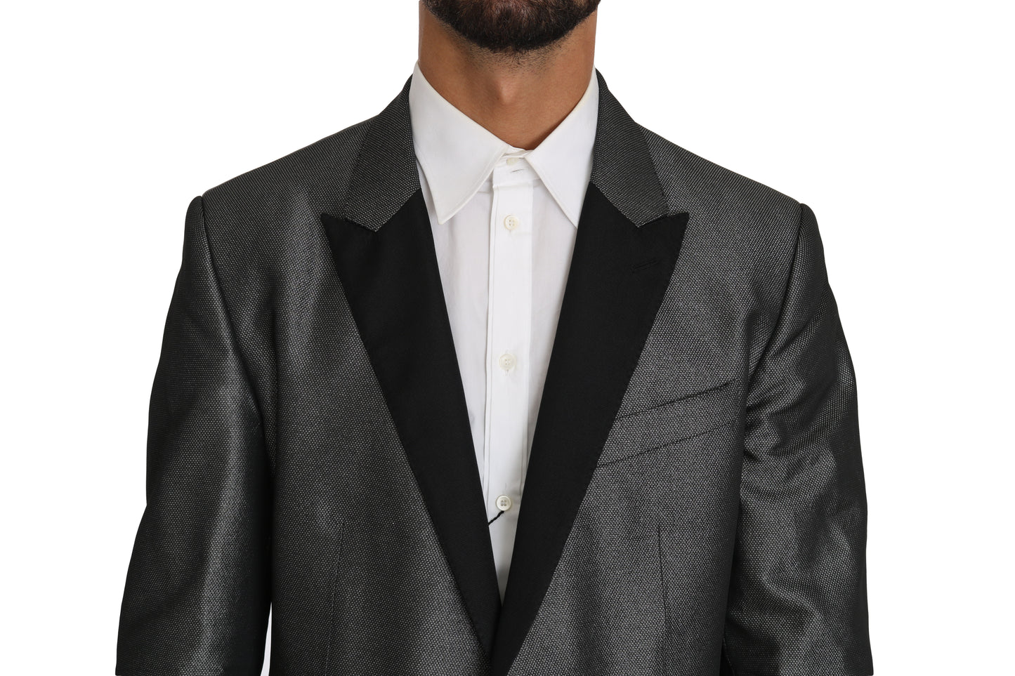 Dolce & Gabbana Men's Gray Patterned MARTINI 2 Piece Suit