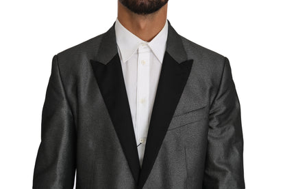 Dolce & Gabbana Men's Gray Patterned MARTINI 2 Piece Suit