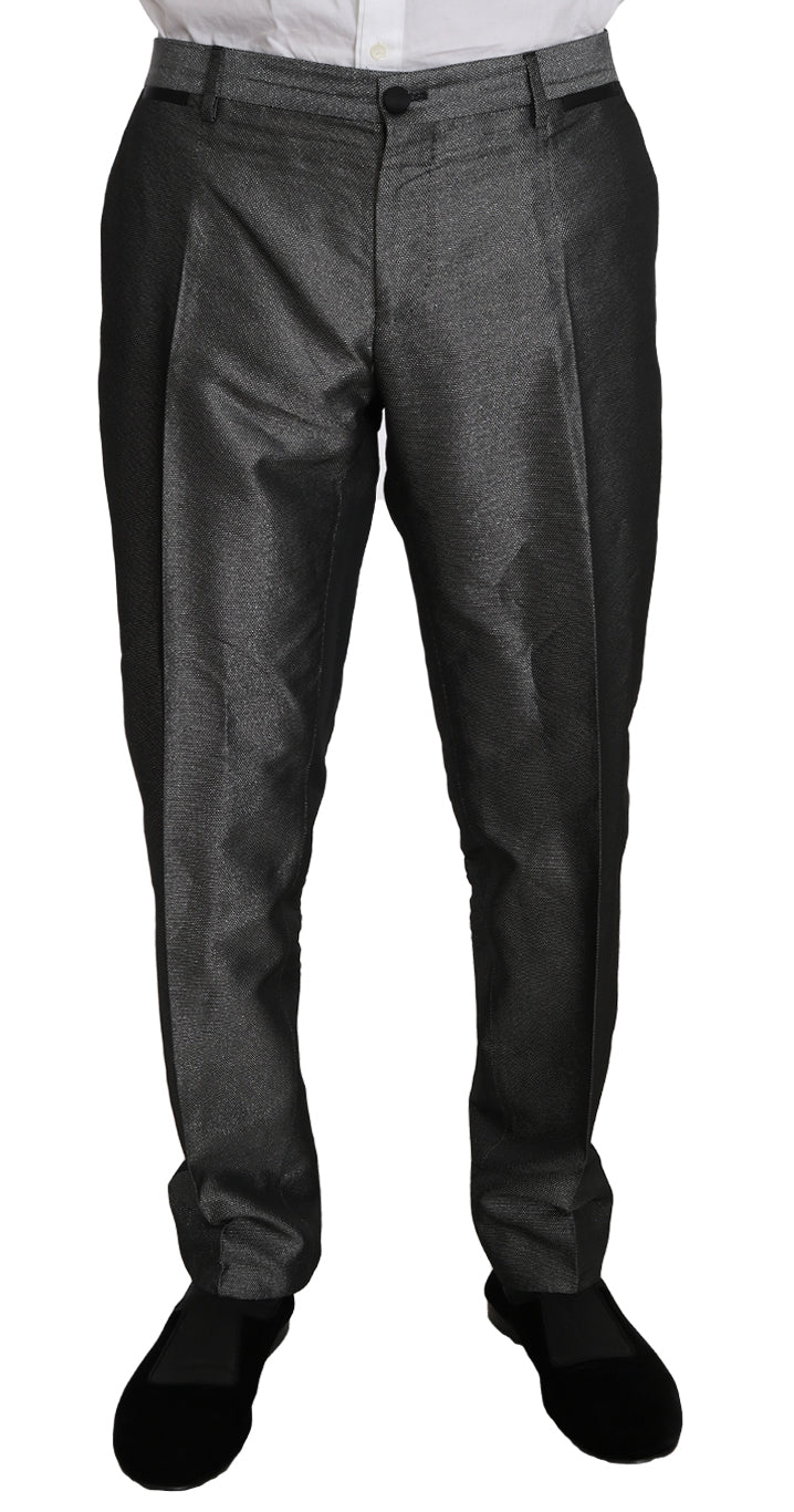 Dolce & Gabbana Men's Gray Patterned MARTINI 2 Piece Suit