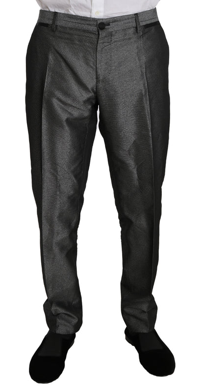 Dolce & Gabbana Men's Gray Patterned MARTINI 2 Piece Suit
