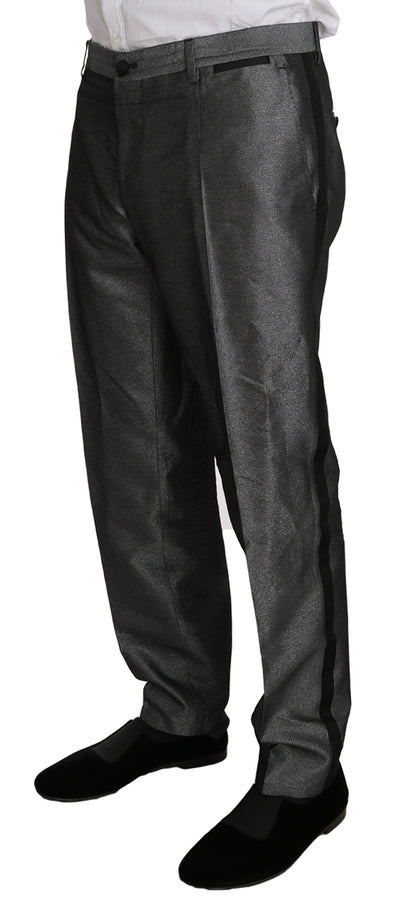 Dolce & Gabbana Men's Gray Patterned MARTINI 2 Piece Suit