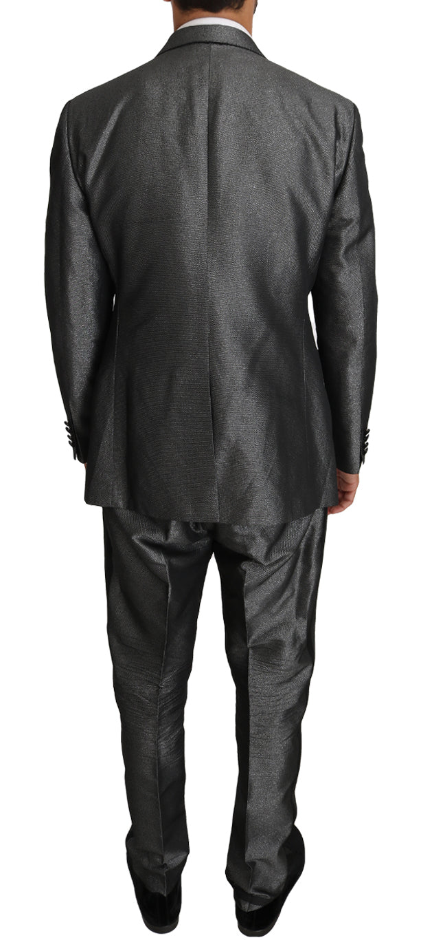Dolce & Gabbana Men's Gray Patterned MARTINI 2 Piece Suit