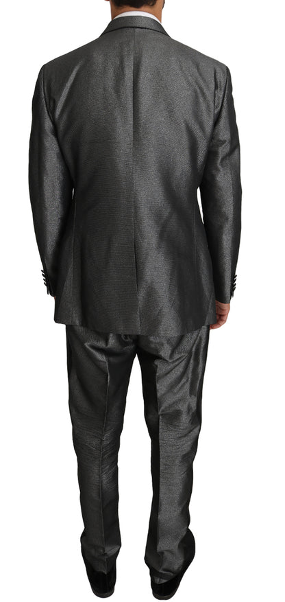 Dolce & Gabbana Men's Gray Patterned MARTINI 2 Piece Suit