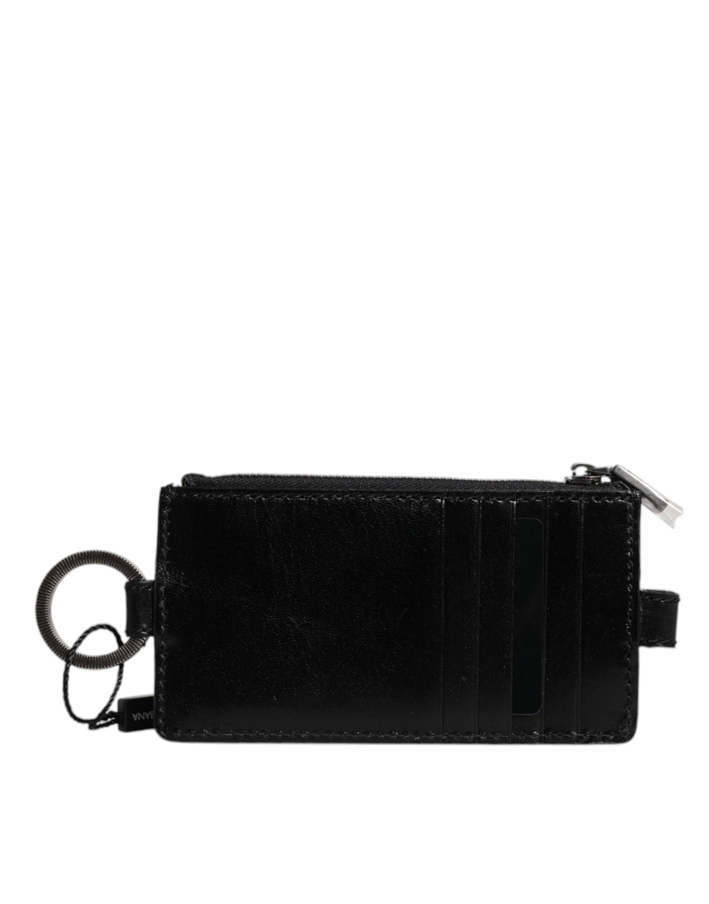 Cardholder Wallet by Dolce & Gabbana for men in horse leather black features a streamlined silhouette, showcasing the streamlined Horse Leather Cardholder Wallet design with sophisticated card-organization for a premium look.