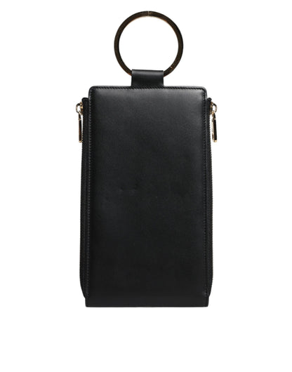 Cardholder Wallet by Dolce & Gabbana for women in leather black presents a architectural silhouette from the Leather Cardholder Wallet collection, showcasing architectural card-organization coin-purse for a architectural finish.