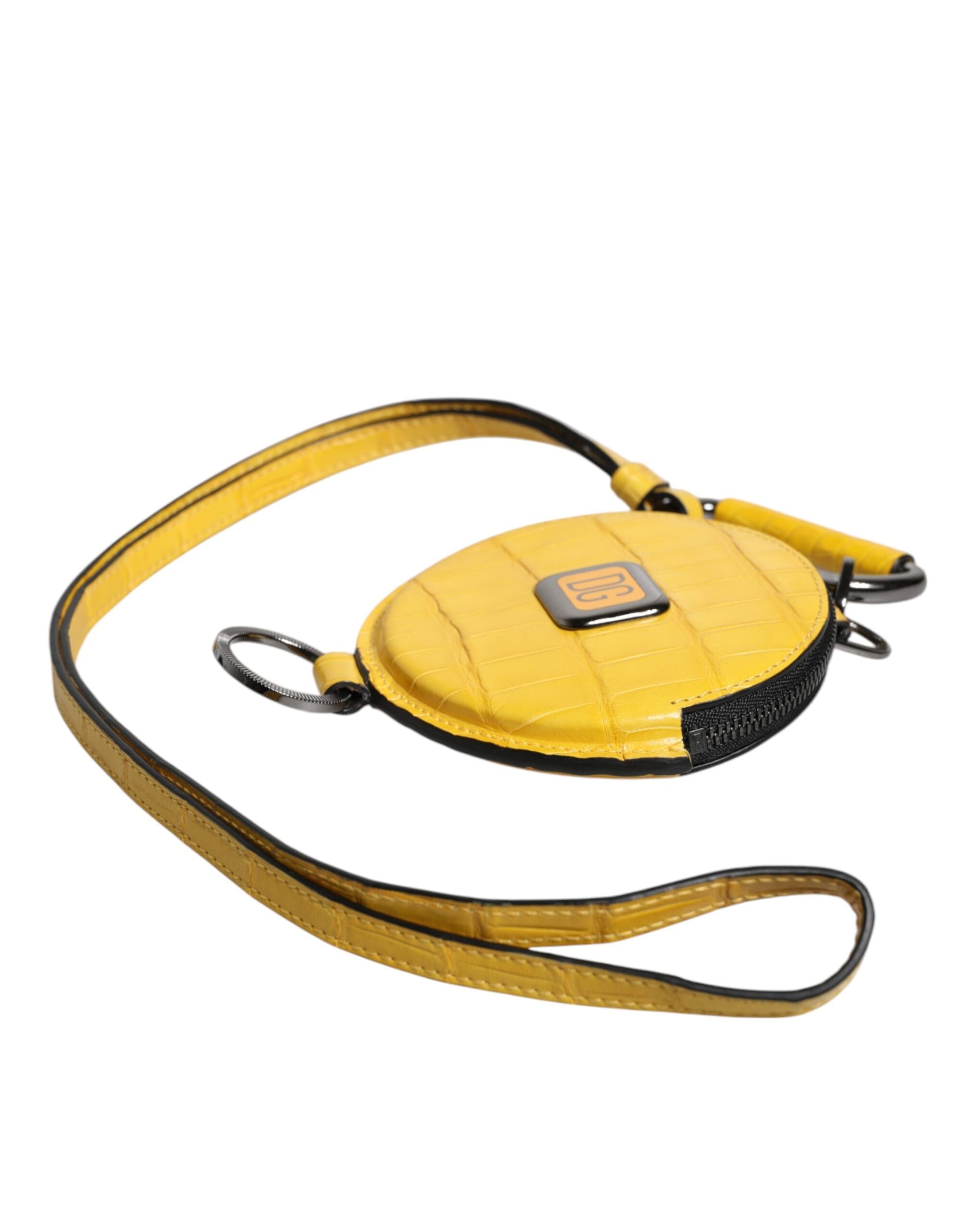 Wallet by Dolce & Gabbana for men in calf leather yellow showcases a refined silhouette, artfully capturing the essence of the refined Calf Leather Wallet design with functional coin-purse.