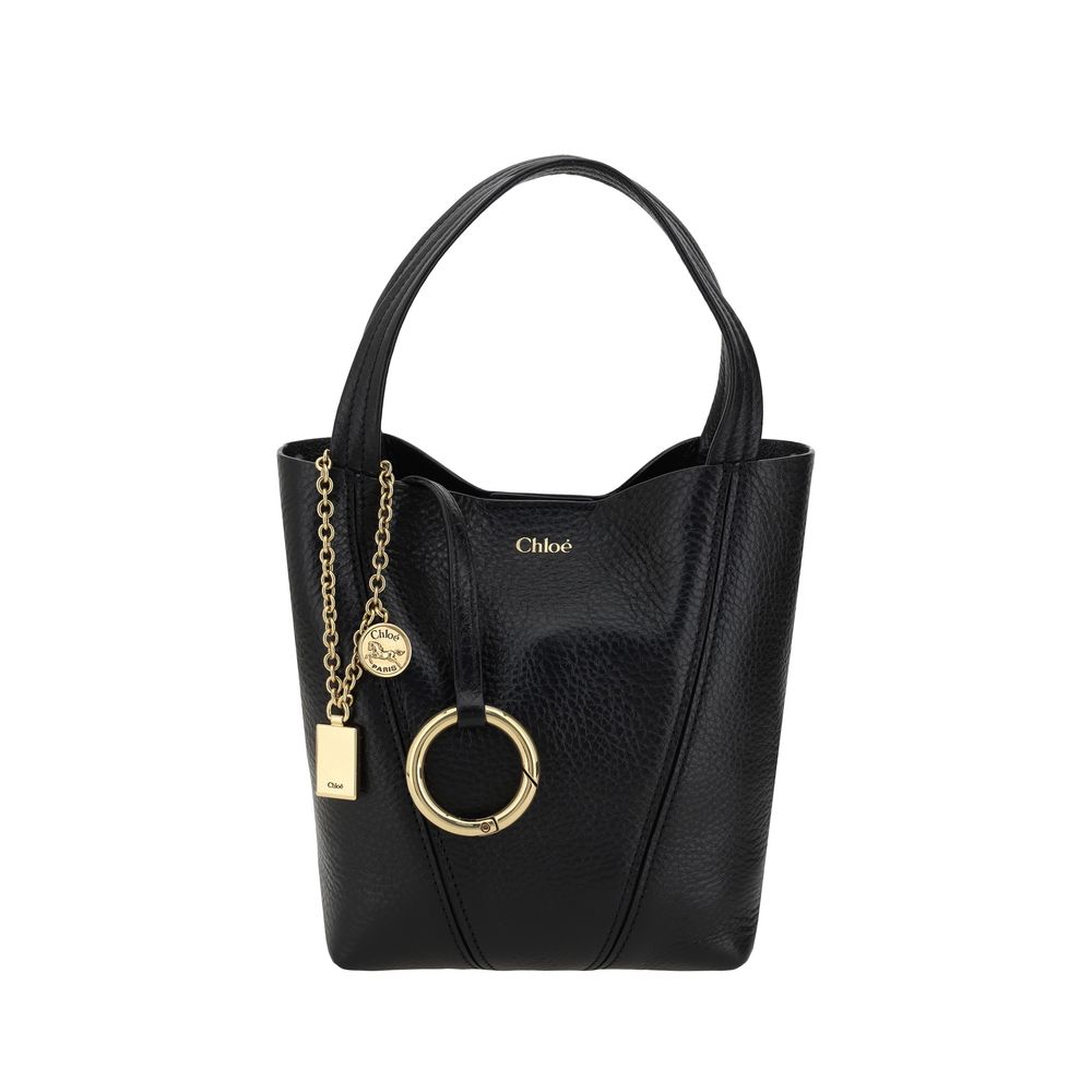 Shoulder Bag by Chloé for women in grained horse leather black & monogram features a distinguished silhouette, showcasing a secure magnetic & button and distinguished single-compartment with versatile shoulder-strap, handle & adjustable-strap for a distinguished finish.