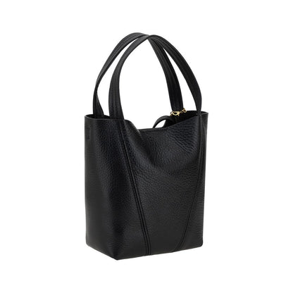 Shoulder Bag by Chloé for women in grained horse leather black & monogram showcases a enviable silhouette, artfully detailed with a secure magnetic & button, organized single-compartment, and versatile shoulder-strap, handle & adjustable-strap for a enviable look.