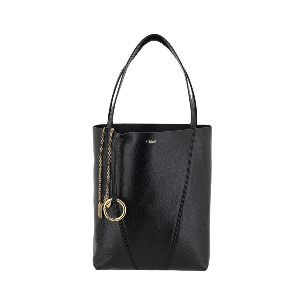 Shoulder Bag by Chloé for women in grained leather black & monogram showcases a enviable silhouette, artfully detailed with a secure , organized single-compartment, and versatile shoulder-strap & handle for a enviable look.