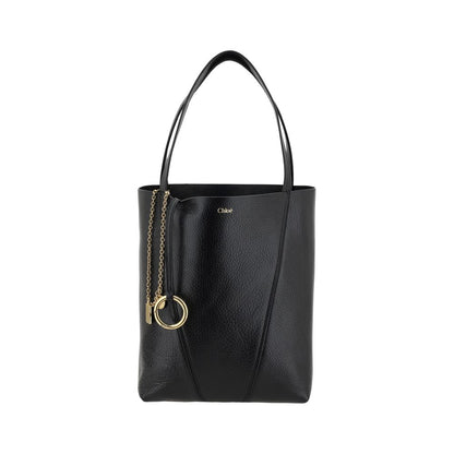 Shoulder Bag by Chloé for women in grained leather black & monogram showcases a enviable silhouette, artfully detailed with a secure , organized single-compartment, and versatile shoulder-strap & handle for a enviable look.