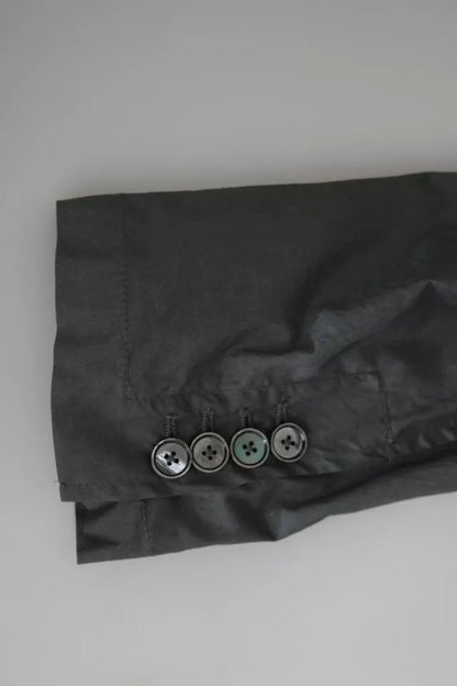 Dolce & Gabbana Gray Cotton Single Breasted Formal Blazer