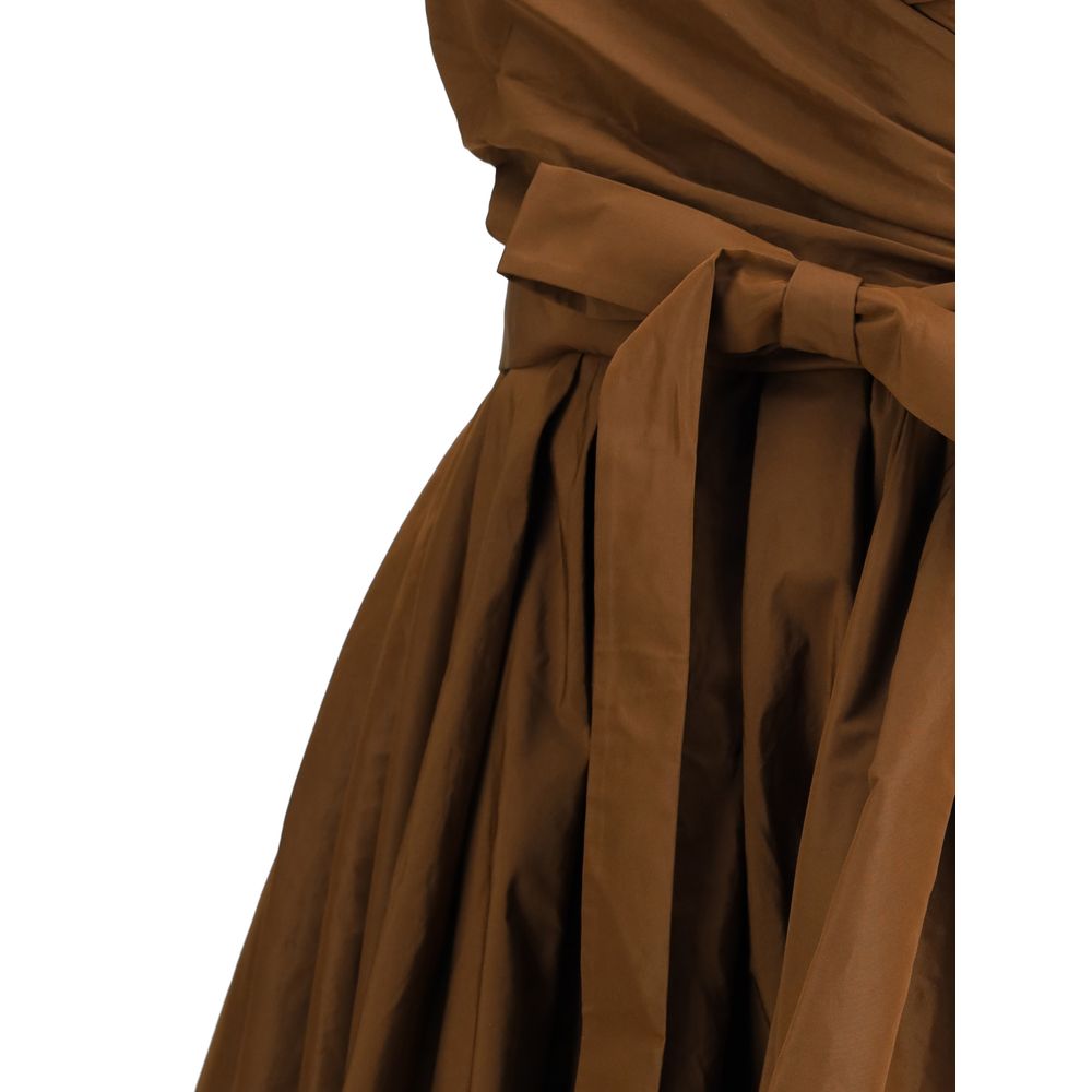 Dress by PINKO for women in polyester brown features an cute silhouette, detailed with a and that elegantly flows into a cute long.