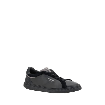 Sneakers by Givenchy for men in leather black & monogram features an opulent silhouette from the Men's Fashion Leather Sneakers collection, showcasing a signature fashion style with an opulent finish.