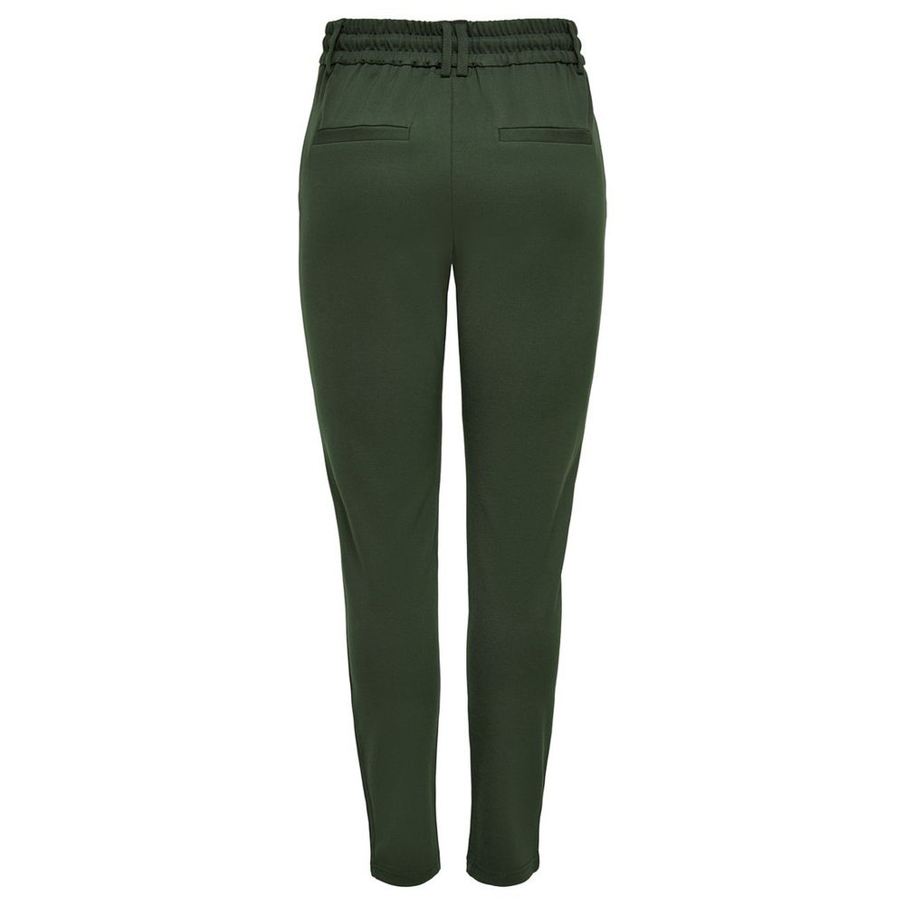 Trousers by Only for women in stretch viscose & nylon green features a sculptural silhouette, showcasing a sculptural wide and long with a sophisticated for a sculptural finish.
